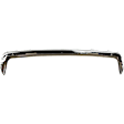 1990-1991 Ford F-Super Duty - Front Bumper, Chrome, With Molding Holes, With Impact Strip Holes, Without Mounting Brackets