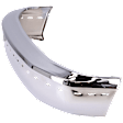 Front Bumper, Chrome, With Molding Holes, With Impact Strip Holes, Without Mounting Brackets