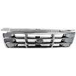 Grille Assembly, Chrome Shell with Painted Gray Insert