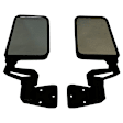 82200834K Driver and Passenger Side Mirror, Manual Adjust, Non-Heated, Non-Folding, Black, No Signal Light, No Memory, No Puddle Light, No Auto-Dim, No Blind Spot Feature