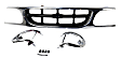 1997 Ford Explorer Eddie Bauer - Grille, Chrome Shell with Silver Gray Insert