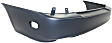 Rear Primed Bumper Cover, With Exhaust Cut Out on Driver Side