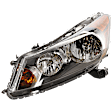 2008-2012 Honda Accord - Driver Side Headlight, with Bulb, Halogen, Clear Lens