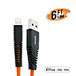 AAS8-0104-ORG 6ft. Tangle Free Lighting USB Cable