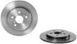 2018 Toyota Corolla - Rear, Driver or Passenger Side Brake Disc, Coated, Plain Surface, Solid, 5 Lugs, 259 mm, PRIME UV Coated Series