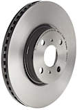 09.A535.11 Front, Driver or Passenger Side Brake Disc, Coated, Plain Surface, Vented, 4 Lugs, 275 mm, 1.5L, 4Cyl, PRIME Series