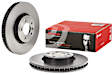 09.C514.11 Front, Driver or Passenger Side Brake Disc, Coated, Plain Surface, Vented, 5 Lugs, 349 mm, PRIME Series