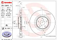 09.C932.11 Front, Driver or Passenger Side Brake Disc, Coated, Plain Surface, Vented, 5 Lugs, 334 mm, PRIME UV Coated Series