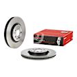 09.D063.21 Front, Driver or Passenger Side Brake Disc, Coated, Plain Surface, Vented, 5 Lugs, 325 mm, PRIME Series