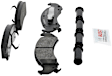 BP623 Front Quietcast Premium Series Semi-metallic Brake Pad Set