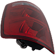 Passenger Side Tail Light, with Bulb, Halogen, Clear and Red Lens, With Circuit Board
