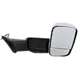 Passenger Side Towing Mirror, Power Adjust, Heated, Power Folding, Chrome, In-housing Signal Light, With Memory, With Puddle Light, No Auto-Dim, With Blind Spot Detection in Glass