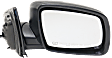Passenger Side Mirror, Power Adjust, Manual Folding, Heated, Textured Black, No Signal Light, No Memory, No Puddle Light, No Auto-Dimming, No Blind Spot Feature