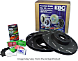 S2KF1105 Front Brake Disc and Pad Kit, Slotted 4 Lugs 275.84 mm Aramid Fiber S2 Greenstuff 2000 and USR Sport Slotted Rotors
