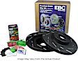 S2KF1339 Front Brake Disc and Pad Kit, Silver Grey Geomet, Slotted, 5 Lugs, 281.43 mm, Aramid Fiber, S2 Greenstuff 2000 and USR Sport Slotted Rotors