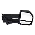 2015-2018 Ford F-150 - Passenger Side Towing Mirror, Power Adjust, Heated, Manual Folding, Textured Black, In-housing Signal Light, Without Memory Recall, With Puddle Light, No Auto-Dimming, No Blind Spot Feature