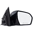 Passenger Side Mirror, Power Adjust, Heated, Power Folding, Paintable, In-housing Signal Light, With Memory, With Puddle Light, No Auto-Dim, With Blind Spot Glass