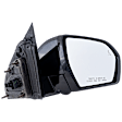 Passenger Side Mirror, Power Adjust, Heated, Power Folding, Paintable, In-housing Signal Light, With Memory, With Puddle Light, No Auto-Dim, With Blind Spot Glass