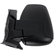 2020-2024 Ford Transit-250 - Driver Side Mirror, Power Adjust, Non-Heated, Manual Folding, Textured Black