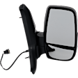 Passenger Side Mirror, Power Adjust, Non-Heated, Manual Folding, Textured Black