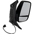 Passenger Side Mirror, Power Adjust, Non-Heated, Manual Folding, Textured Black