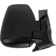 Passenger Side Mirror, Power Adjust, Non-Heated, Manual Folding, Textured Black