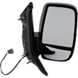 Passenger Side Mirror, Power Adjust, Non-Heated, Manual Folding, Textured Black