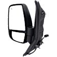 Driver Side Mirror, Power Adjust, Heated, Manual Folding, Textured Black