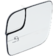 2018 Ford Explorer - Mirror Glass Driver Side, Heated, With Blind Spot Glass, No Signal Light