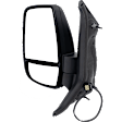 Driver Side Mirror, Power Adjust, Non-Heated, Manual Folding, Textured Black, No Signal Light, No Memory, No Puddle Light, No Auto-Dim, With Blind Spot Glass