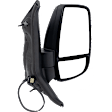 2018 Ford Transit-350 - Passenger Side Mirror, For Models With Low Roof, Power Adjust, Non-Heated, Textured Black, Manual Folding, No Signal Light, With Blind Spot Glass, No Memory, No Puddle Light, No Auto-Dimming