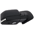 Passenger Side Mirror, Power Adjust, Heated, Manual Folding, Textured Black, In-housing Signal Light, No Memory, With Puddle Light, No Auto-Dim, With Blind Spot Glass