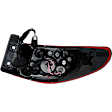 Driver Side, Outer Halogen Tail Light, With bulb(s), Red Lens, CAPA Certified