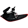 Driver Side, Outer Halogen Tail Light, With bulb(s), Red Lens, CAPA Certified