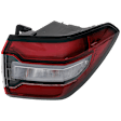 Passenger Side, Outer LED Tail Light, With bulb(s), Inner - Clear Lens, Outer - Red Lens