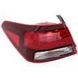 Driver Side, Outer Halogen Tail Light, With bulb(s), OE Replacement, CAPA Certified