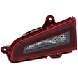 Passenger Side, Inner Halogen Tail Light, With bulb(s), Clear & Red Lens, CAPA Certified
