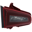 Driver Side, Inner Halogen Tail Light, With bulb(s), Clear & Red Lens, CAPA Certified