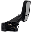 Driver Side Mirror, Power Adjust, Heated, Paintable, No Signal Light, With CB Cable and Temp Sensor