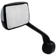 Driver Side Hood Mirror, Manual Adjust, Non-Heated, Non-Folding, Chrome, Round