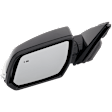 Driver Side Mirror, Power Adjust, Heated, Manual Folding, Paintable, In-housing Signal Light, No Memory, No Puddle Light, No Auto-Dim, With Blind Spot Light in Glass