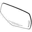 2014-2018 Chevrolet Silverado 1500 - Passenger Side Mirror Glass, Heated, No Blind Spot Feature