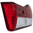 Passenger Side, Inner Tail Light, with Bulb, Halogen, Clear and Red Lens, Sedan