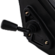 Driver Side Mirror, Manual Adjust, Non-Folding, Non-Heated, Textured Black, No Signal Light, No Memory, No Puddle Light, No Auto-Dimming, No Blind Spot Feature