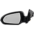 Driver Side Mirror, Power Adjust, Heated, Manual Folding, Paintable, In-housing Signal Light, No Memory, No Puddle Light, No Auto-Dim, With Blind Spot Detection in Glass