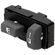 Front, Passenger Side Window Switch, Gray, 2-Button