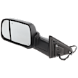 2019-2022 Ram 2500 - Driver Side Towing Mirror, Power Adjust, Heated, Power Folding, Textured Black, In-housing Signal Light, With Memory, With Puddle Light, No Auto-Dim, With Blind Spot Light in Glass