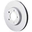 Front, Driver or Passenger Side Brake Disc, G-Coated, Plain Surface, Vented, 5 Lugs, 277.88 mm