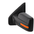 Driver Side Mirror, Power Adjust, Heated, Manual Folding, Textured Black, In-housing Signal Light, Without Memory Recall, No Puddle Light, No Auto-Dimming, With Blind Spot Glass