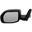 Driver Side Mirror, Power Adjust, Heated, Manual Folding, Textured Black, No Signal Light, No Memory, No Puddle Light, No Auto-Dim, With Blind Spot Detection in Glass